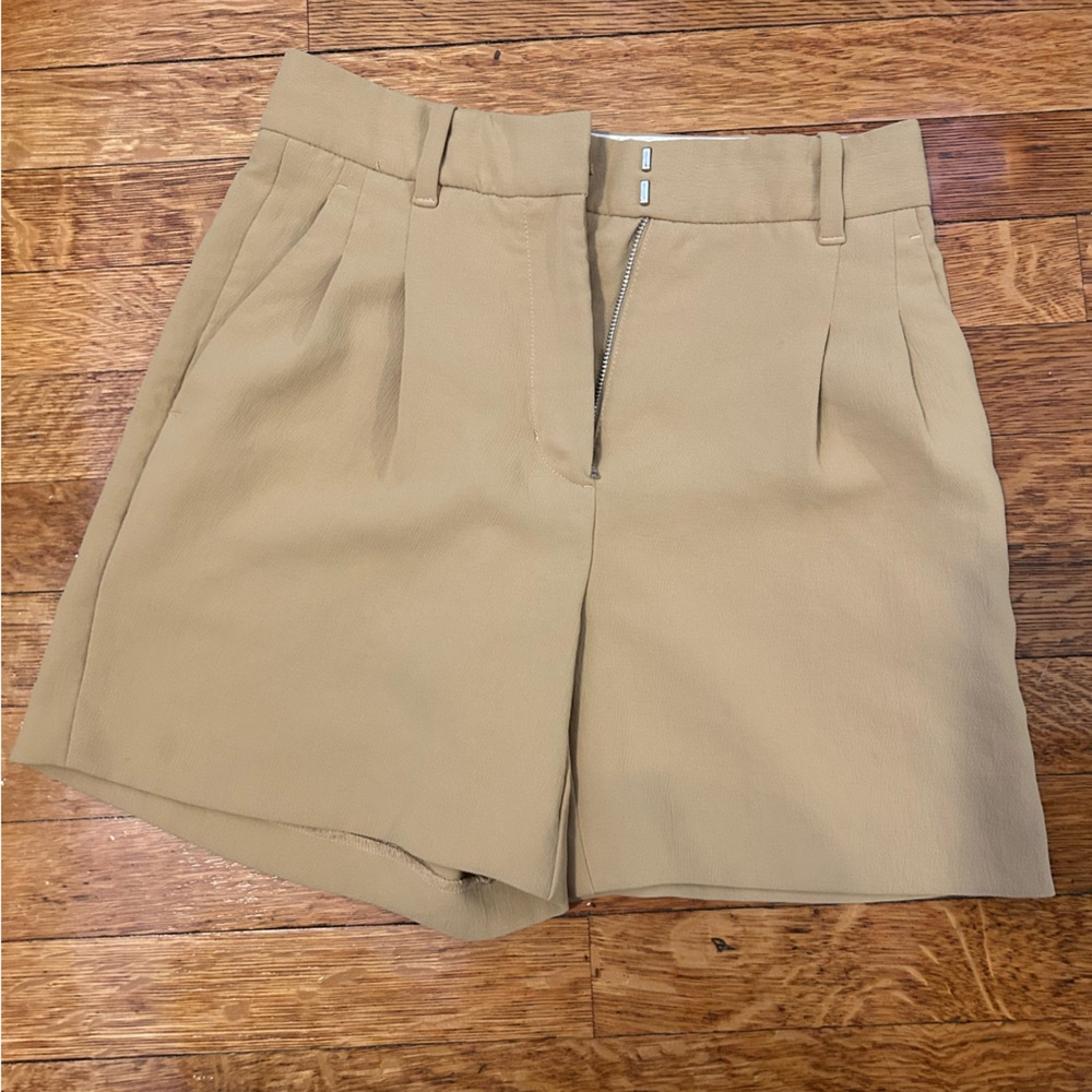 Arizia - Wilfred Tan Bermuda Shorts Structured Cotton Blend